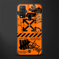 orange travis scott x anti social social club glass case for vivo y50 image