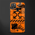 orange travis scott x anti social social club glass case for realme c25 realme c25s image