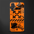 orange travis scott x anti social social club glass case for realme 7 image