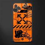 orange travis scott x anti social social club glass case for redmi 9a image