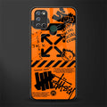 orange travis scott x anti social social club glass case for realme 7i image