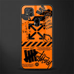orange travis scott x anti social social club glass case for redmi 9c image