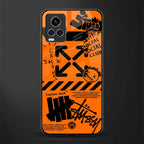 orange travis scott x anti social social club glass case for vivo v20 pro image