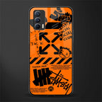 orange travis scott x anti social social club glass case for realme x7 image