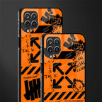 orange travis scott x anti social social club glass case for samsung galaxy f12 image-2