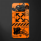 orange travis scott x anti social social club glass case for poco x3 image