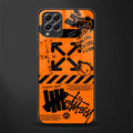 orange travis scott x anti social social club glass case for samsung galaxy f62 image