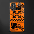 orange travis scott x anti social social club glass case for redmi note 10 image