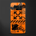orange travis scott x anti social social club glass case for samsung galaxy note 8 image