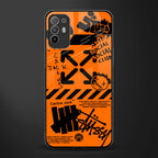 orange travis scott x anti social social club glass case for oppo f19 pro plus image