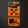 orange travis scott x anti social social club glass case for iphone 12 image
