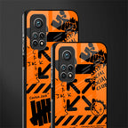 orange travis scott x anti social social club glass case for mi 10t 5g image-2