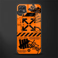 orange travis scott x anti social social club glass case for samsung galaxy a22 5g image