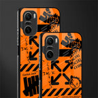 orange travis scott x anti social social club glass case for mi 11x 5g image-2