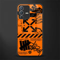 orange travis scott x anti social social club glass case for vivo v23 pro 5g image