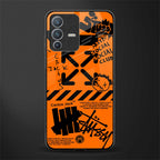 orange travis scott x anti social social club glass case for vivo v23 pro 5g image