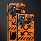 orange travis scott x anti social social club glass case for realme c35 image-2