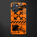 orange travis scott x anti social social club glass case for realme c35 image