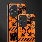 orange travis scott x anti social social club glass case for vivo v23 5g image-2