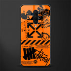 orange travis scott x anti social social club glass case for oneplus 7t pro image