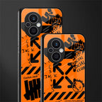 orange travis scott x anti social social club back phone cover | glass case for oppo f21 pro 5g