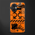 orange travis scott x anti social social club back phone cover | glass case for oppo f21 pro 5g