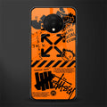orange travis scott x anti social social club glass case for oneplus 7t image