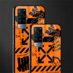 orange travis scott x anti social social club glass case for vivo x60 image-2