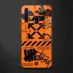 orange travis scott x anti social social club glass case for samsung a21 image