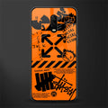 orange travis scott x anti social social club glass case for oneplus 6t image