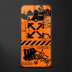 orange travis scott x anti social social club glass case for oneplus 6t image