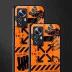 orange travis scott x anti social social club back phone cover | glass case for xiaomi 12 pro