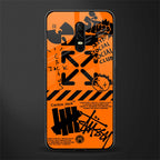 orange travis scott x anti social social club glass case for oneplus 6 image