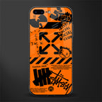 orange travis scott x anti social social club glass case for iphone 7 plus image
