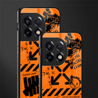 orange travis scott x anti social social club back phone cover | glass case for oneplus 11r