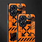orange travis scott x anti social social club back phone cover | glass case for realme c55