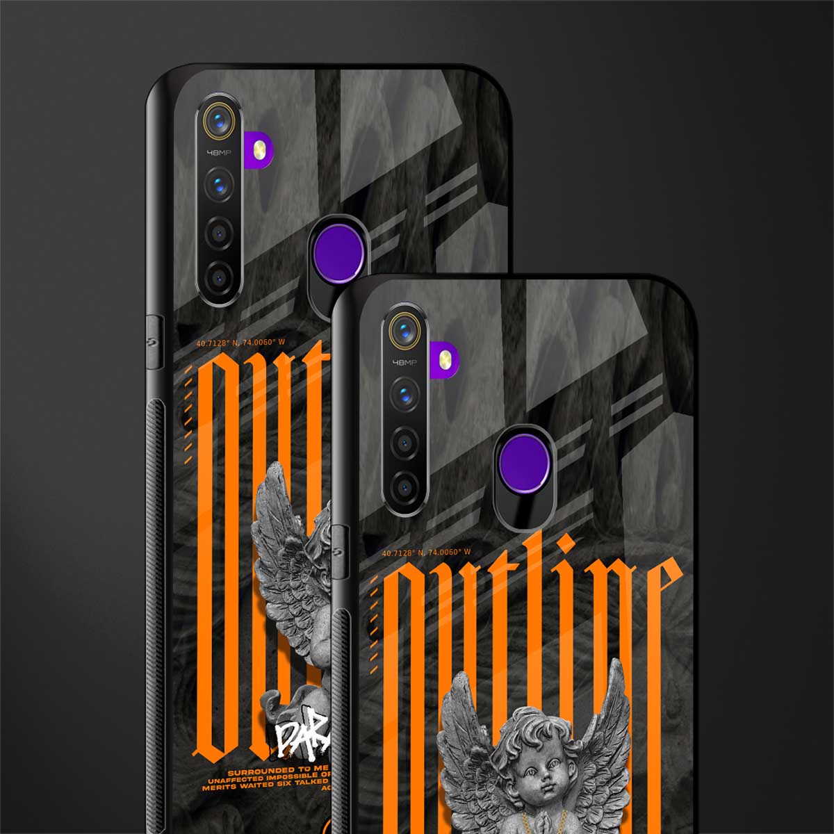 outline glass case for realme 5 image-2