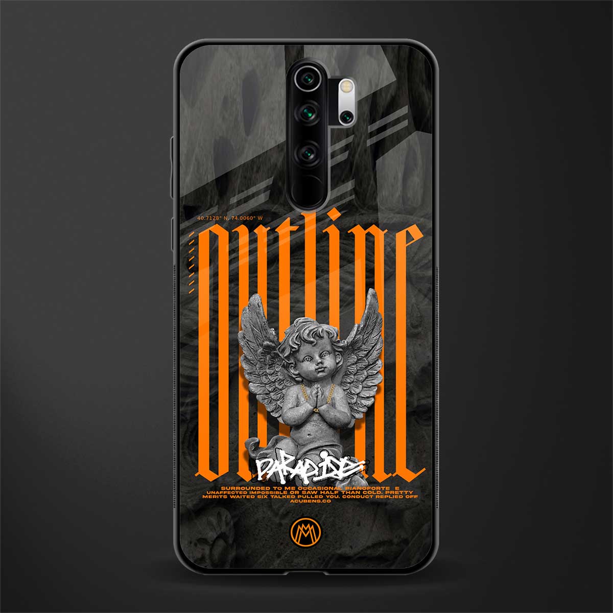 outline glass case for redmi note 8 pro image