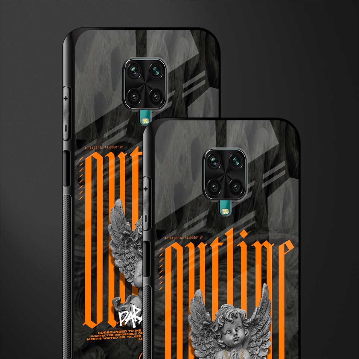 outline glass case for redmi note 9 pro image-2