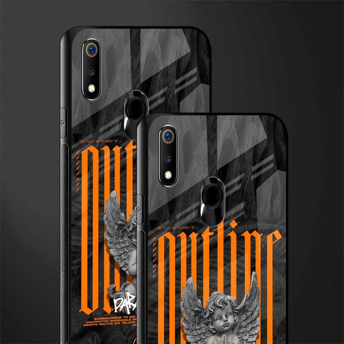 outline glass case for realme 3 pro image-2