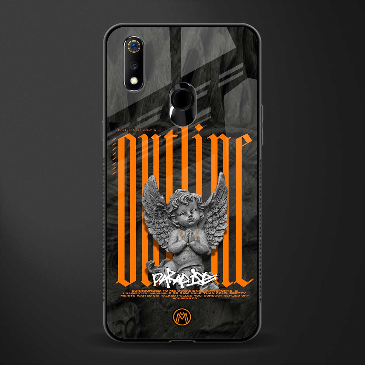 outline glass case for realme 3 pro image