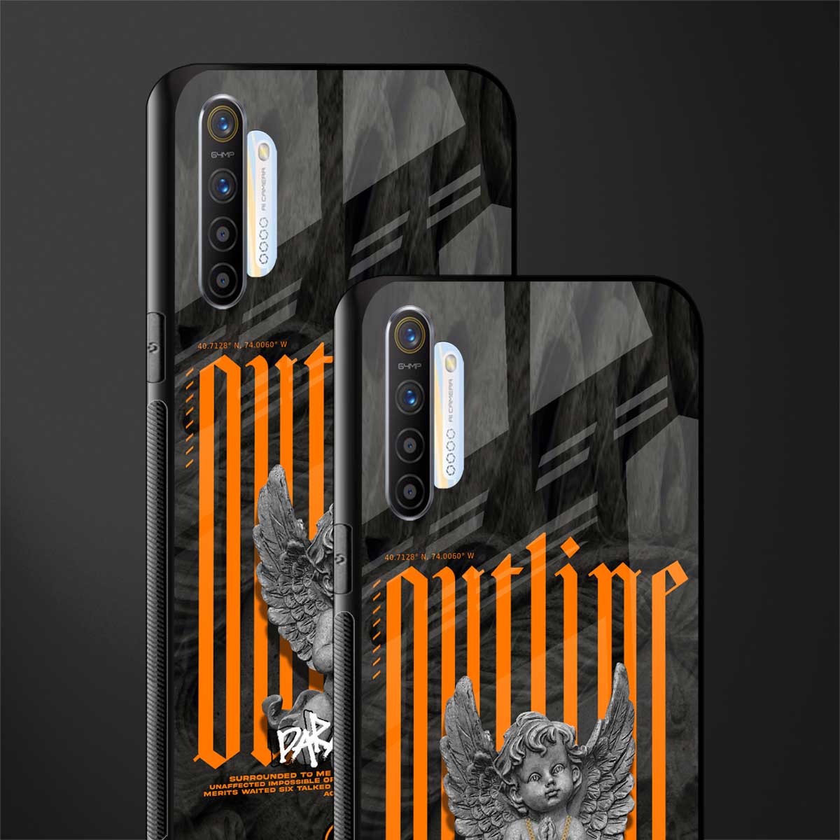 outline glass case for realme xt image-2