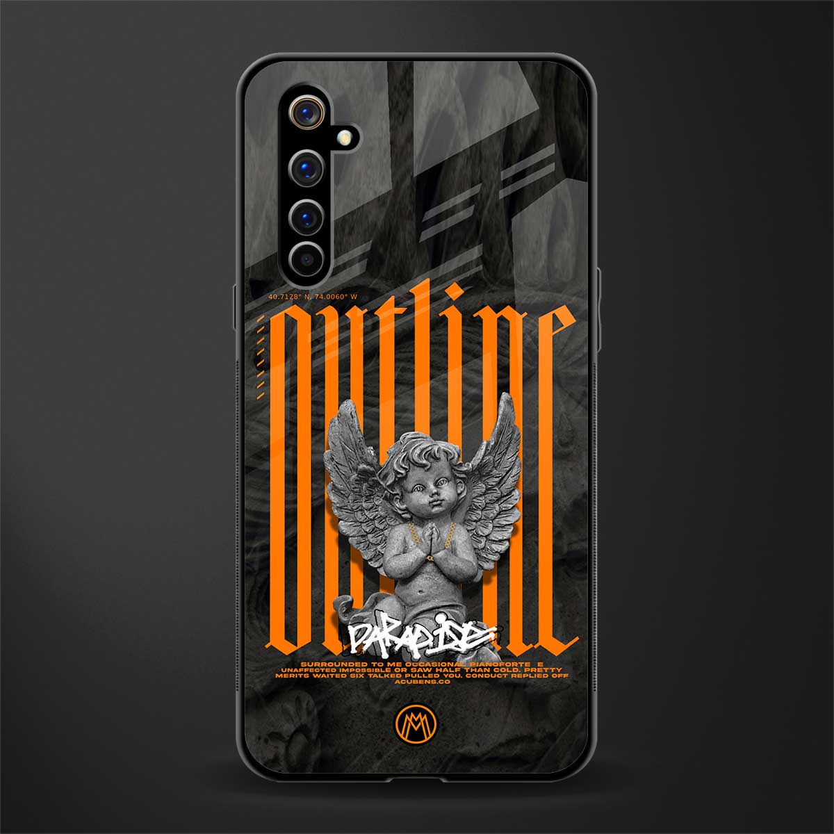 outline glass case for realme x50 pro image