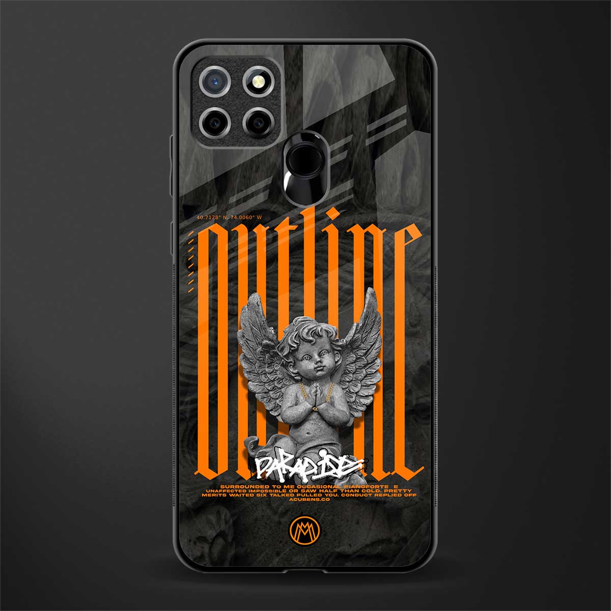outline glass case for realme narzo 30a image