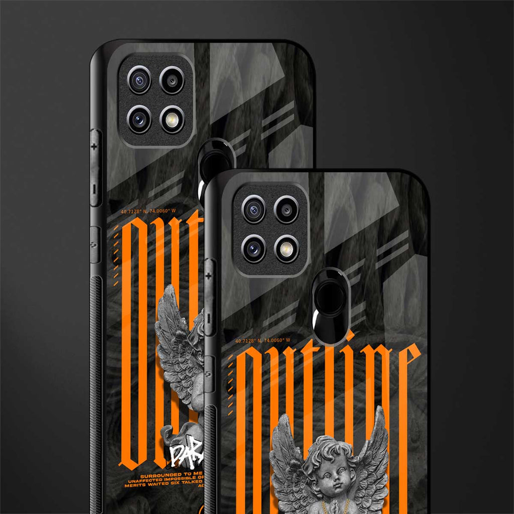 outline glass case for oppo a15s image-2