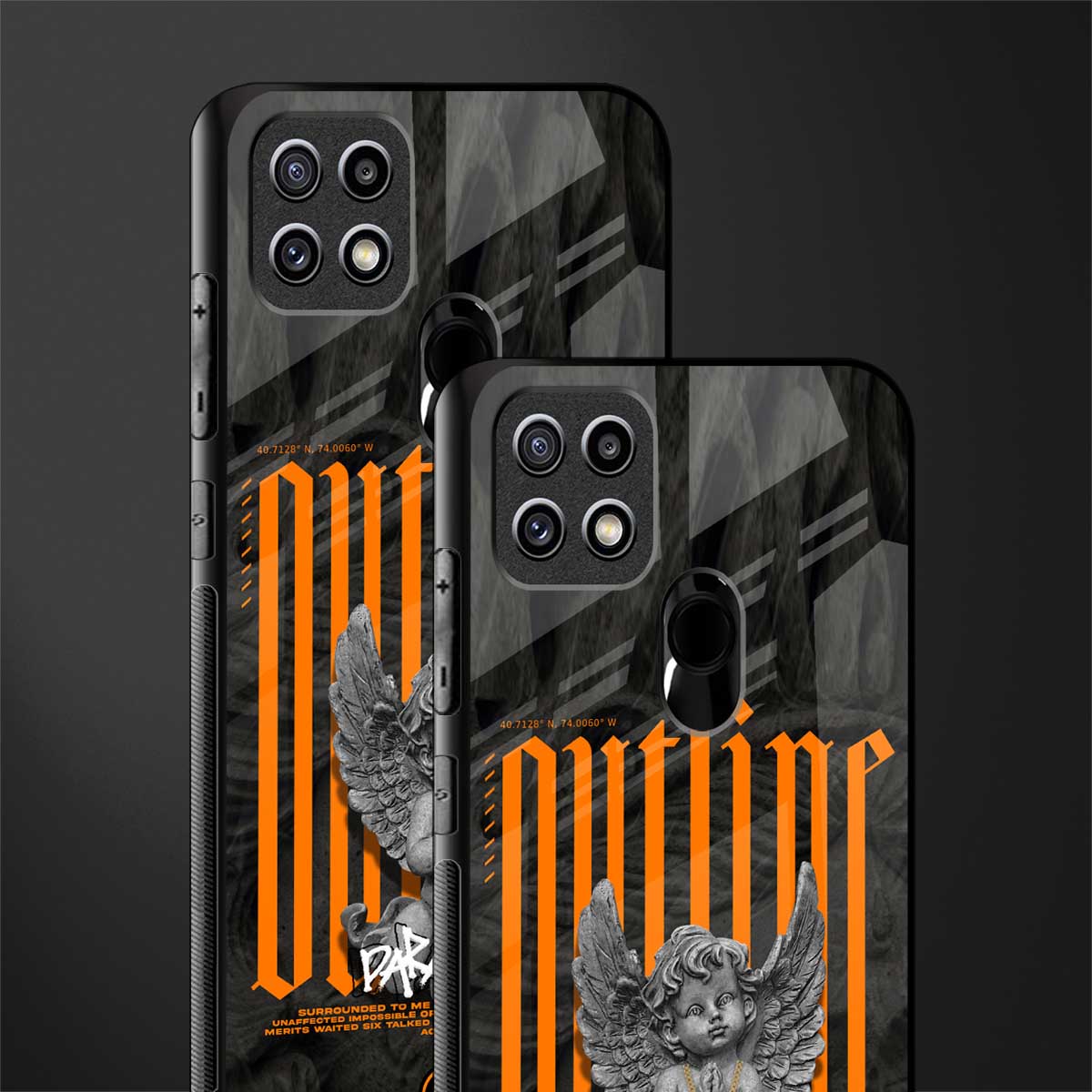 outline glass case for oppo a15s image-2