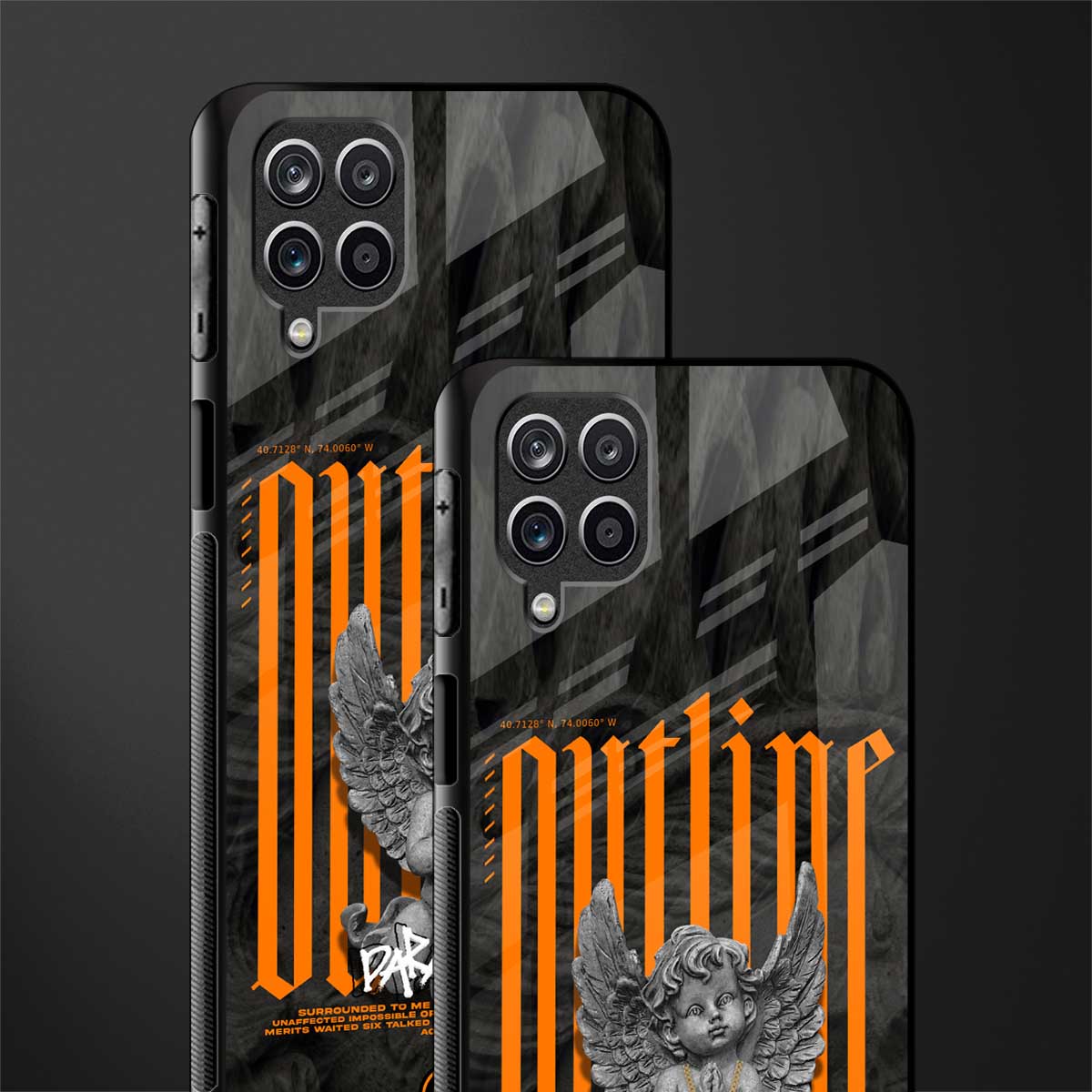 outline glass case for samsung galaxy a12 image-2
