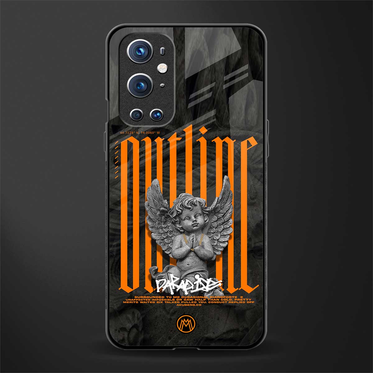 outline glass case for oneplus 9 pro image