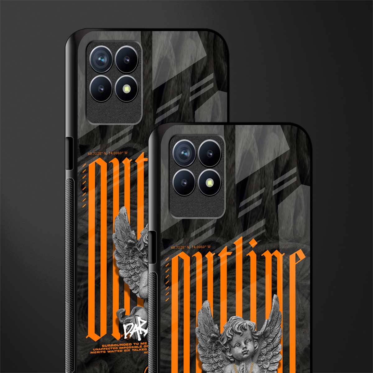 outline glass case for realme 8i image-2