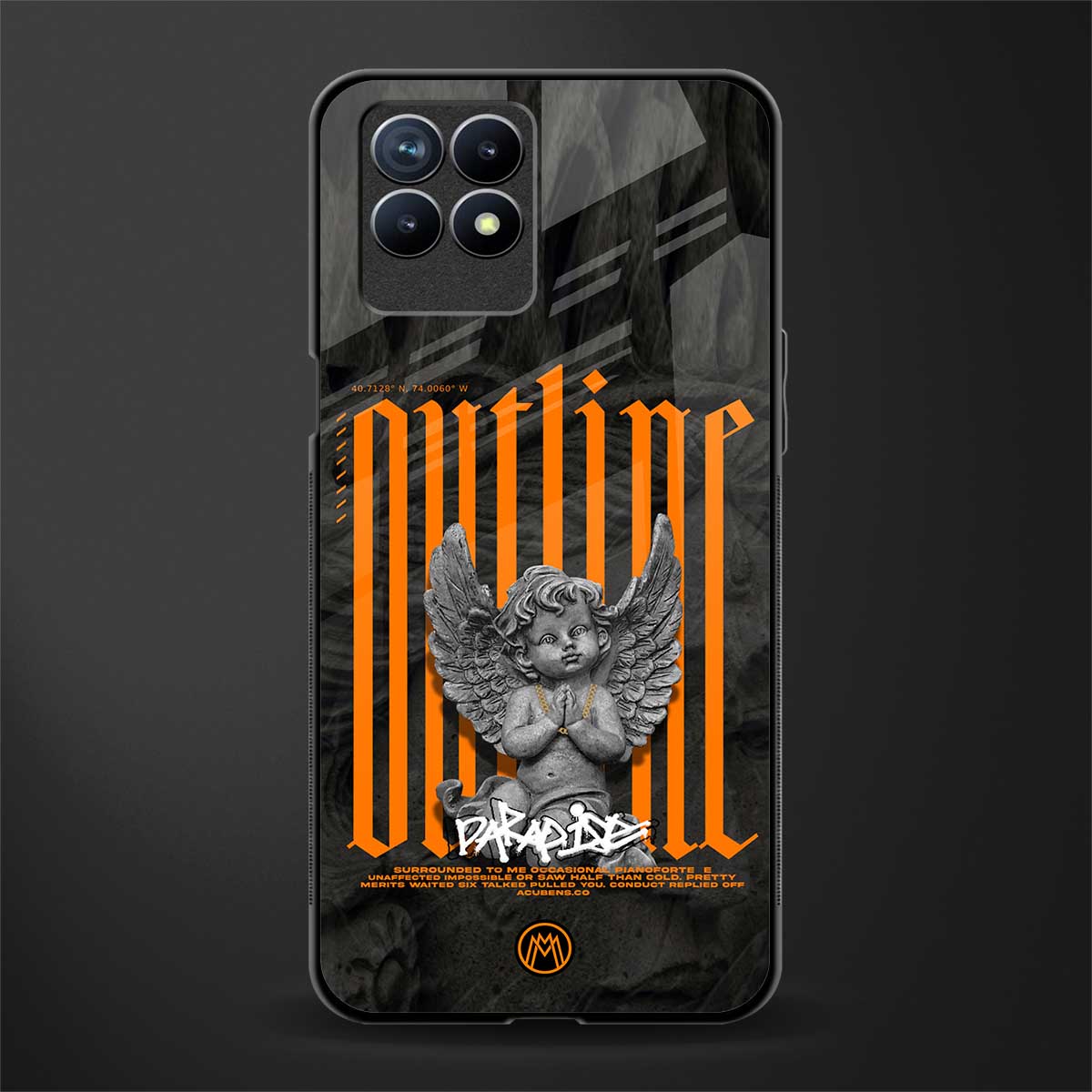 outline glass case for realme 8i image